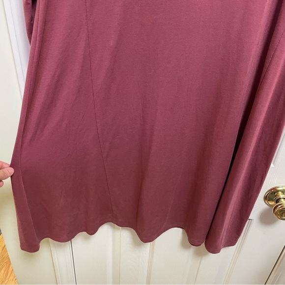 Garnet Hill Desert Mauve viscose blend Knit Trapeze Dress L - Picture 8 of 10